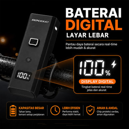 Lampu Depan Sepeda Smart Sensor BG-1938 400 Lumens Type-C 2000mAh Waterproof MTB Roadbike