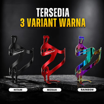 Holder Botol Minum Sepeda MTB Roadbike Aluminium Alloy Bengguo BG-4319 Free 2 Pcs Baut + Kunci L