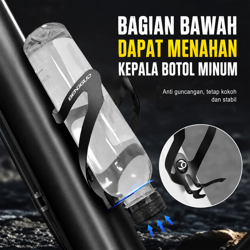 Holder Botol Minum Sepeda MTB Roadbike Aluminium Alloy Bengguo BG-4319 Free 2 Pcs Baut + Kunci L